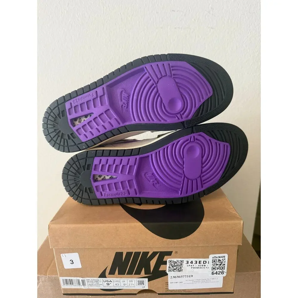 Air Jordan 1 High Zoom CMFT 2 Palomino Wild Berry Men’s Size 9.5